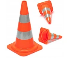 Muvu Eismo kūgis, atšvaitinis įspėjamasis stulpelis, minkštas, sunkus, iš PVC, 50 cm