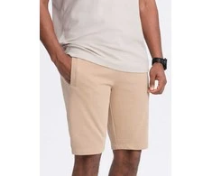 Cotton Paprastos medvilninės sportinės kelnės - smėlio spalvos v6 om-srbs-0149