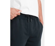 Cotton paprastos medvilninės sportinės kelnės - juodos v9 om-srbs-0149