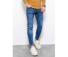 Blue Vyriškos jeans skinny fit p1007 - mėlynas