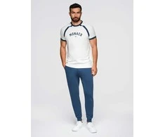 Blue Vyriškos jogger sweatpants - navy mėlynas v4 om-pabs-0173