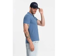 Blue polo marškinėliai – mėlyni v16 om-pobs-0100
