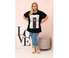 Blue women's blouse - juodas || navy mėlynas
