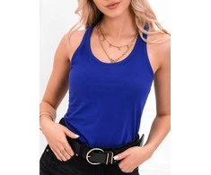 Blue moteriška palaidinė be rankovių slr012 - mėlyna