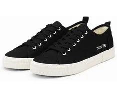 Sneakers Klasikiniai žemakulniai vyriški sportbačiai – juodi v4 om-fotl-0145