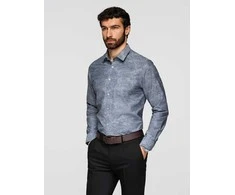 Cotton Klasikiniai vyriški flanelės medvilniniai languoti marškiniai – pilki v3 om-shcs-0157