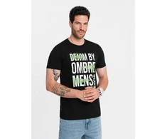 Cotton medvilniniai marškinėliai - juodi v2 om-tspt-0193