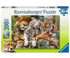 Ravensburger dėlionė, 200 detalių, Didelės katės miegas