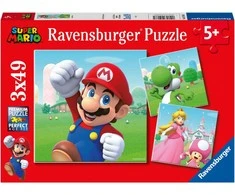 Dėlionė „Ravensburger“ 3x49 detalės, Super Mario
