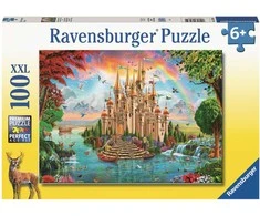 Ravensburger dėlionė, 100 detalių, vaivorykštės pilis