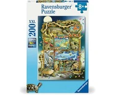 „Ravensburger“ dėlionė, 200 detalių, ropliai ant paveikslo rėmelio
