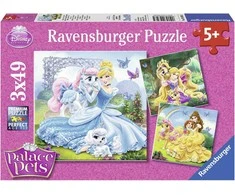 „Ravensburger“ dėlionė 3x49 detalės, princesės