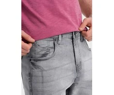 Denim Džinsiniai šortai su smulkiu skalbimu - pilki v2 om-srds-0145