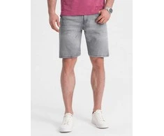 Denim Džinsiniai šortai su smulkiu skalbimu - pilki v2 om-srds-0145