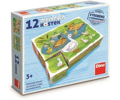 Dino Cube Dėlionė 12 dalių „Ūkyje“