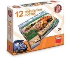 Dino Cube Dėlionė, 12 dalių, Tatrai, automobiliai