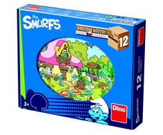 12 dalių dinozaurų dėlionė „Smurfai“