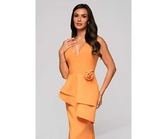 Orange moteriška suknelė - oranžinė