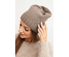 Kepurė Kepuraitė su užlenkimu Magda K293 camel