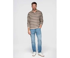 Blue Vyriškos CARROT FIT džinsinės kelnės su įbrėžimais – šviesiai mėlynos V1 OM-PADP-0250