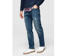 Blue Vyriškos CARROT FIT džinsinės kelnės su įbrėžimais – šviesiai mėlynos V1 OM-PADP-0250