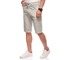 vyriški chino šortai w504 - smėlio spalvos