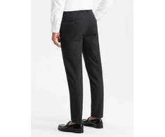 CLASSIC Vyriškos klasikinės chino kelnės su smulkia tekstūra - juodos v5 om-pacp-0188