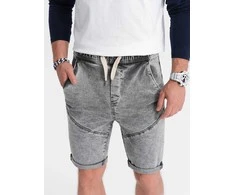 Denim vyriški džinsiniai šortai - pilki w361