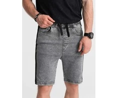 Denim vyriški džinsiniai šortai - pilki w363