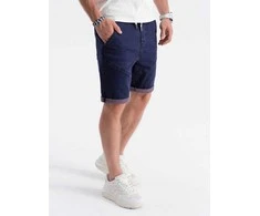 Denim vyriški džinsiniai šortai - violetiniai w361