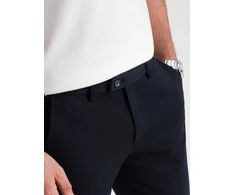 Blue Vyriškos elegantiškos klasikinio kirpimo chino kelnės - tamsiai mėlynos v3 om-pacp-0191