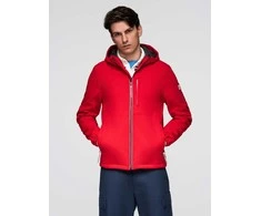 Fleece Vyriška striukė su fliso viduriu SOFTSHELL-raudona V6 OM-JANP-0137
