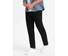 Vyriškos slim fit chino pants - juodas v4 om-pacp-0186
