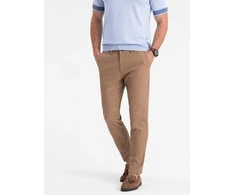 vyriškos aptemptos chino kelnės – šviesiai rudos v2 om-pacp-0186