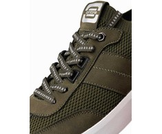 Sneakers Vyriški struktūrinio audinio užsegami sportbačiai – alyvuogių spalvos v2 OM-FOSL-0154