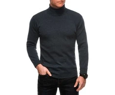 Dark vyriškas megztinis tamsiai mėlynas ombre
