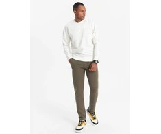 Vyriškos sweatpants - dark olive žalias v14 p866