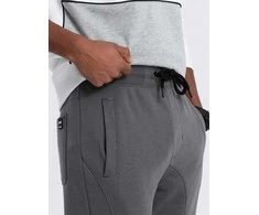 Vyriškos sweatpants p867 - dark pilkas