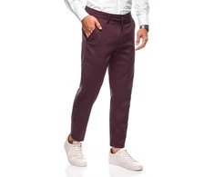 Dark Chino kelnės p1474 - tamsiai raudonos