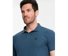Blue polo marškinėliai – tamsiai mėlyni v13 om-pobs-0100