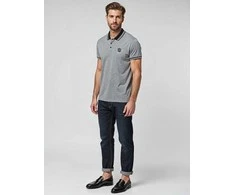 Polo marškinėliai - juodi melanžo v1 om-poss-0109
