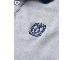 Polo marškinėliai - pilki melanžo v1 om-poss-0105