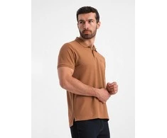 Polo marškinėliai - rudi v23 om-pobs-0100