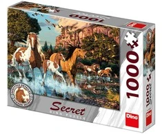 Dėlionė „Dino Secret“ 1000 detalių arkliai