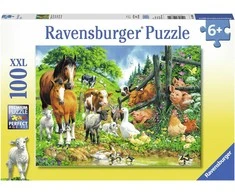 Ravensburger dėlionė 100 detalių. Gyvūnų susibūrimas