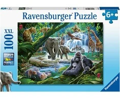 Ravensburger dėlionė 100 detalių džiunglių šeima