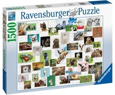 Ravensburger dėlionė, 1500 detalių, juokingų gyvūnų koliažas