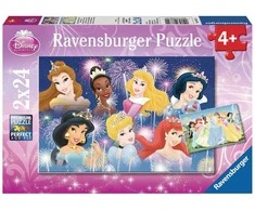 Dėlionė „Ravensburger“ 2x24 detalės Disney princesės susibūrimas