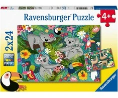 Dėlionė „Ravensburger“ 2x24 detalės: koalos ir tinginiai