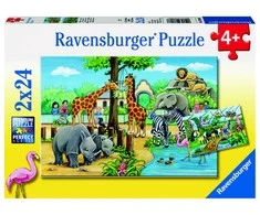 Ravensburger dėlionė 2x24 detalės Sveiki atvykę į zoologijos sodą